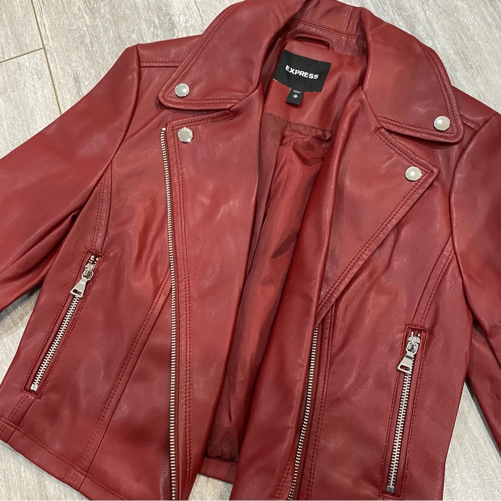 EXPRESS red leather jacket
